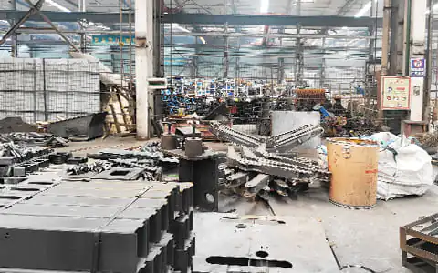 Mini excavator factory production line