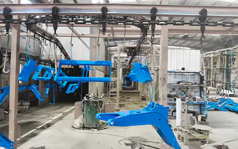 Mini excavator factory production line